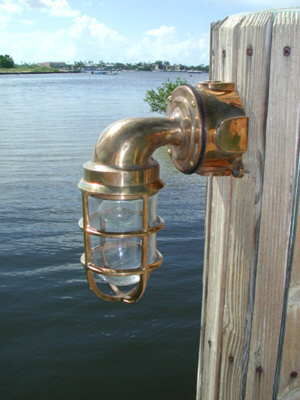 Nautical Pathway Boat Dock Light- Medium Bronze 90 degree
